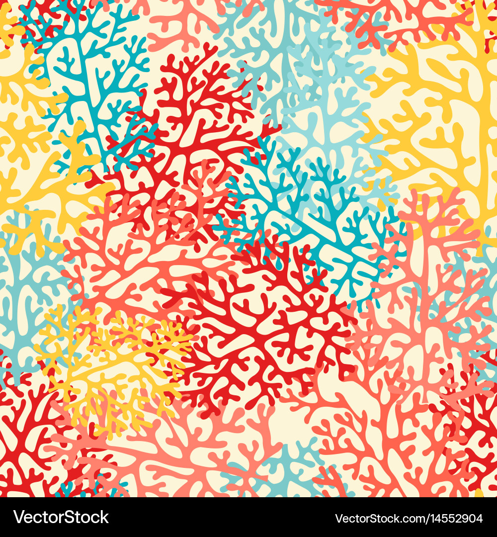 Coral Reef Pattern - Abstract Seashell vector image