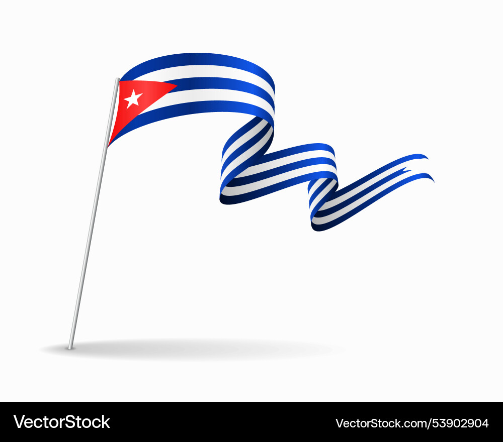 Cuban flag wavy background layout Cuban flag wavy background layout vector image