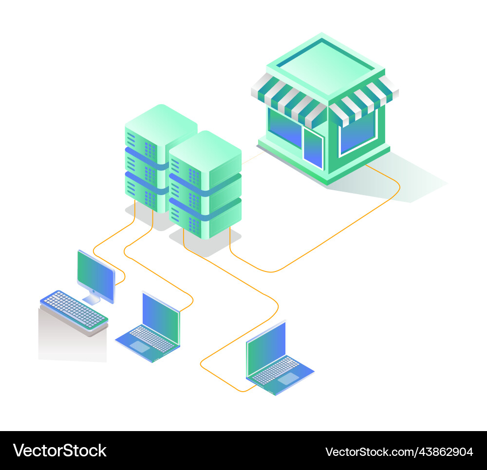 Database for store transactions Database for store transactions Vector Image