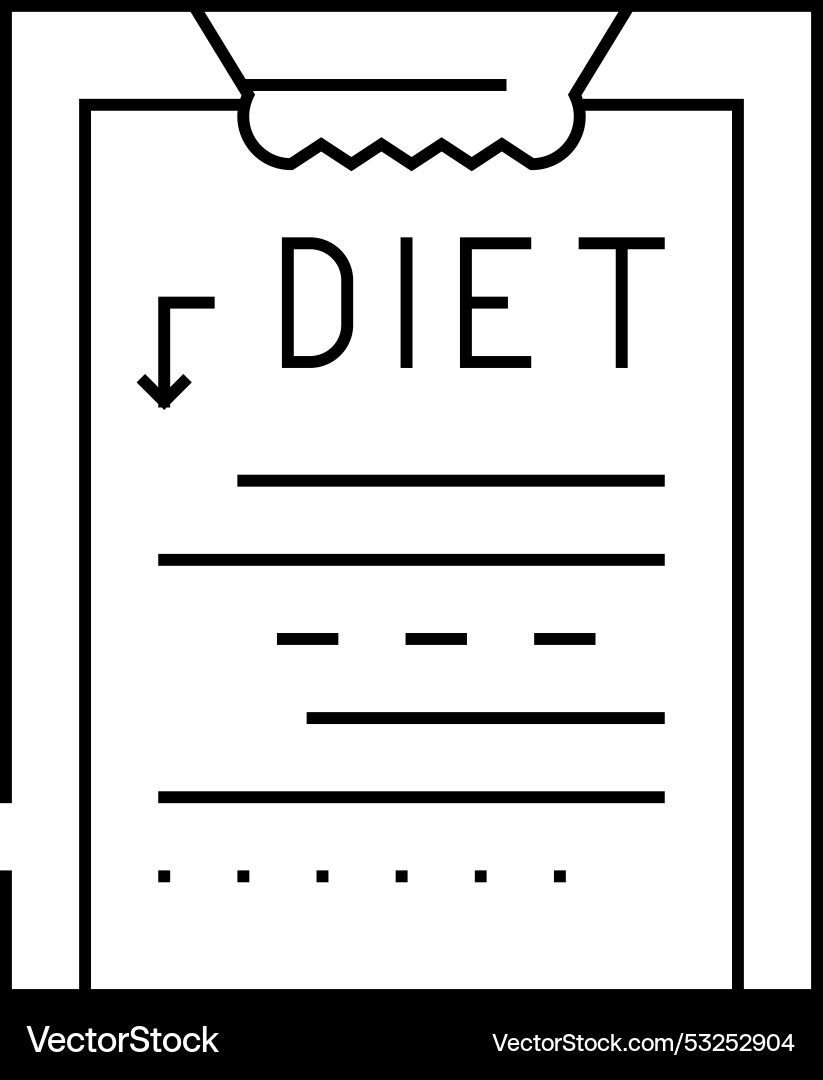 Description diet line icon Description diet line icon vector image