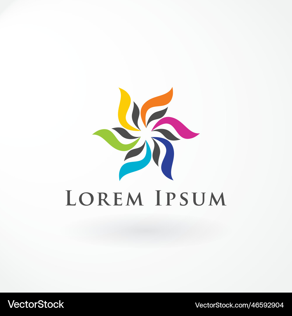 Design abstract logo with combination multiple Vector Image