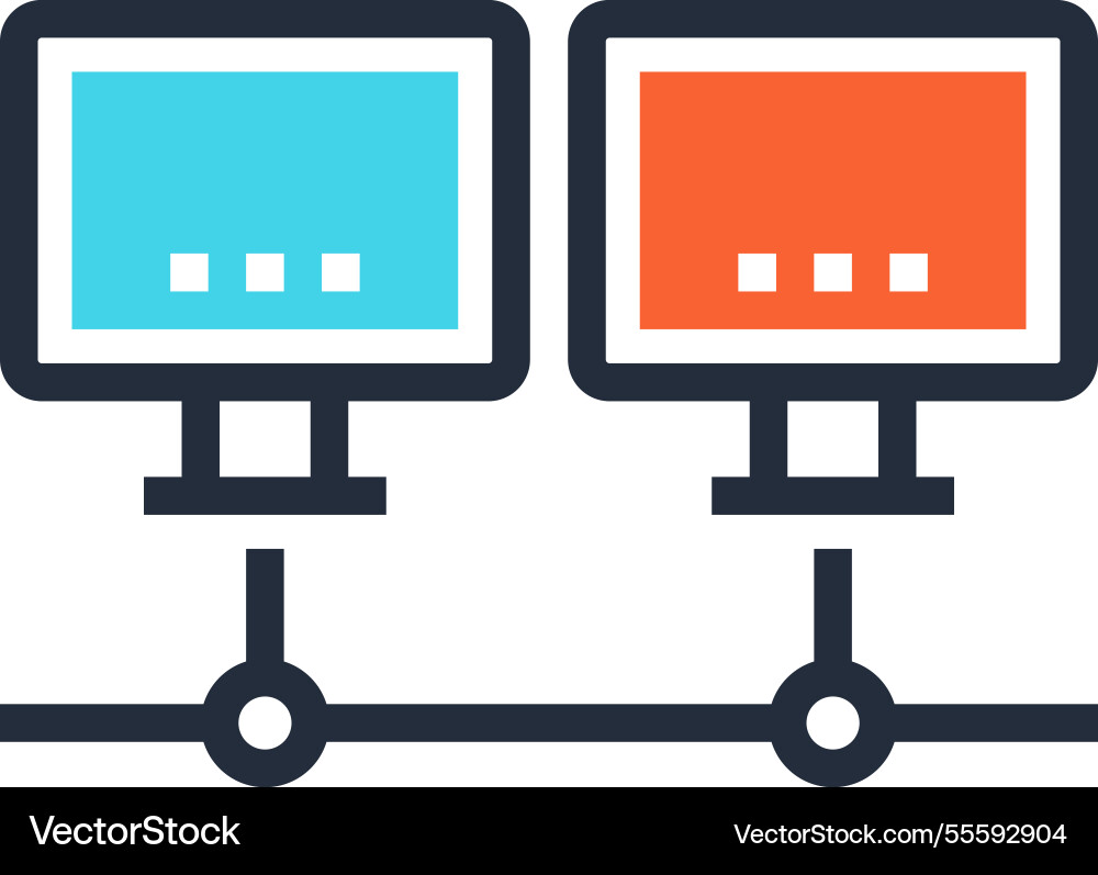 Distributed database Distributed database vector image