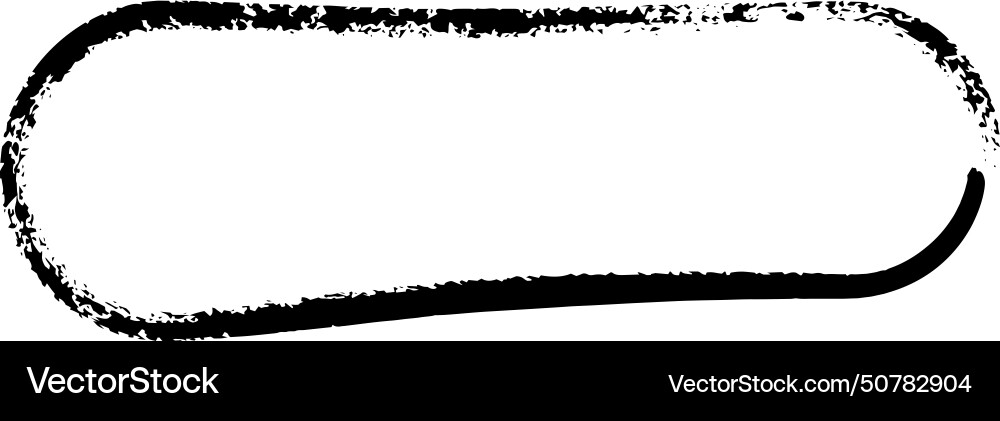 Frame curved rectangle elongated texture element Frame curved rectangle elongated texture element Vector Image