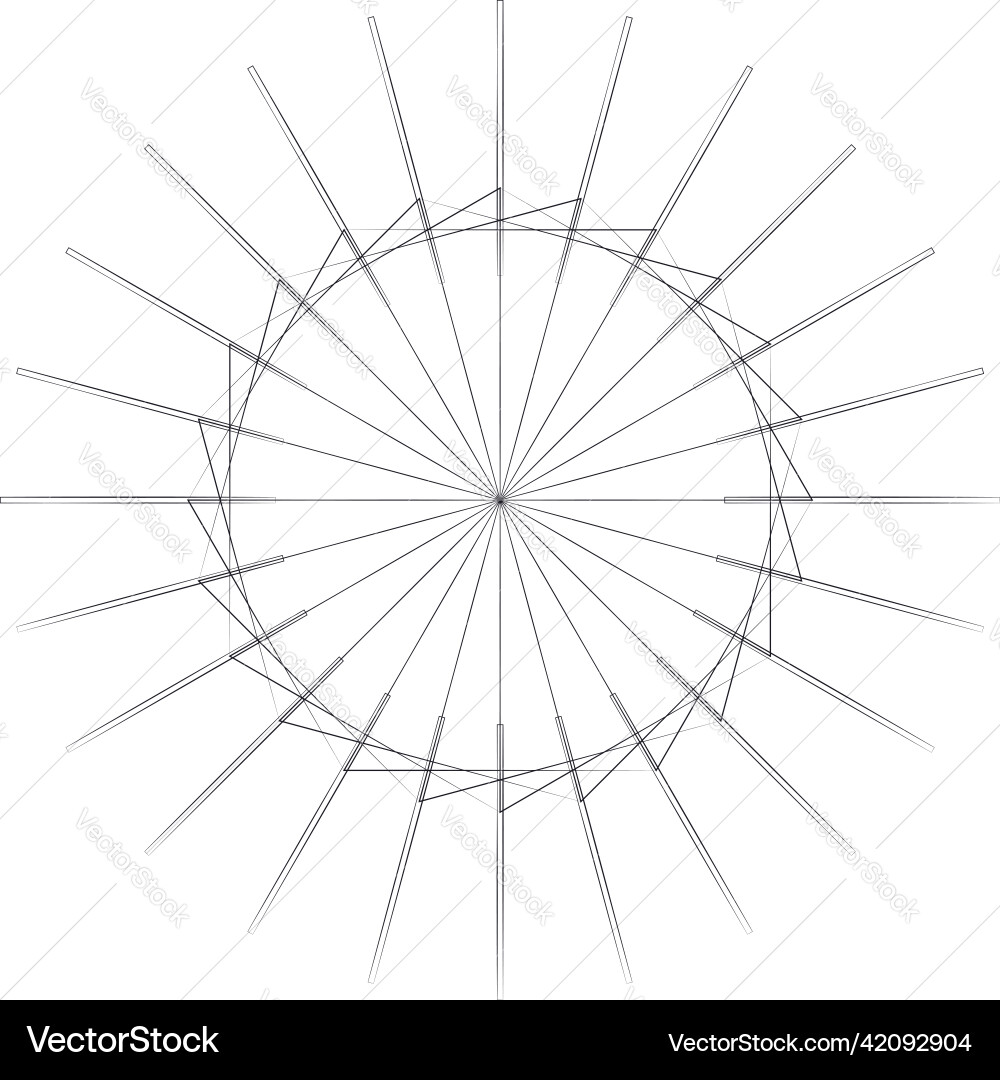Geometric abstract circle element design Vector Image