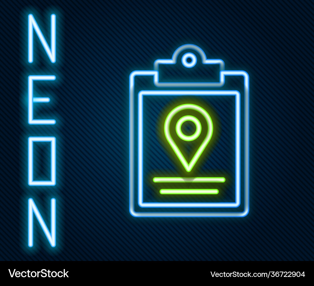 Glowing neon line document tracking marker system Glowing neon line document tracking marker system vector image