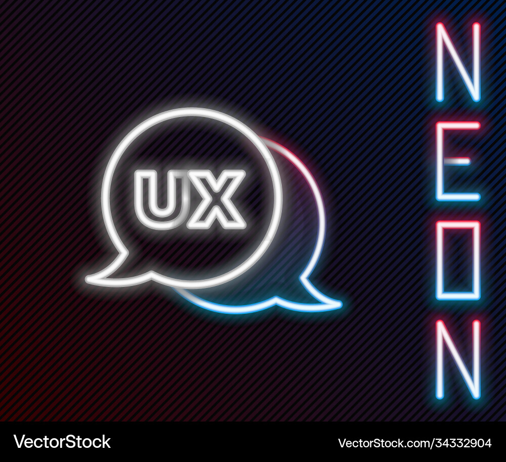 Glowing neon line ui or ux design icon isolated Glowing neon line ui or ux design icon isolated vector image