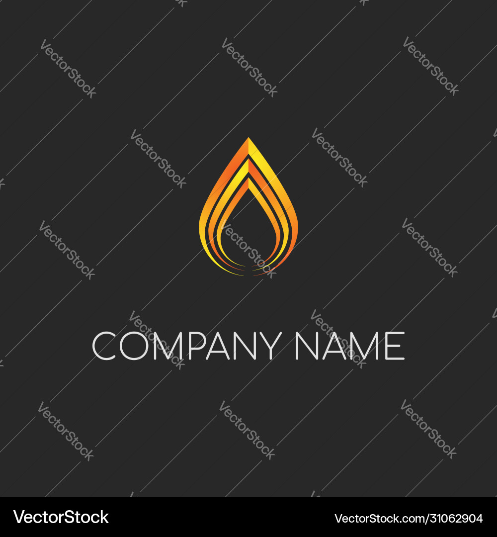 Goldener Luxus Wassertropfen oder Feuerkerze Logo Goldener Luxus Wassertropfen oder Feuerkerze Logo vektorbild