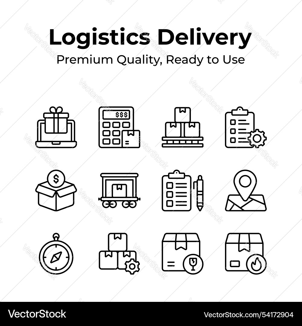 Have a look at this unique logistic and delivery vector image