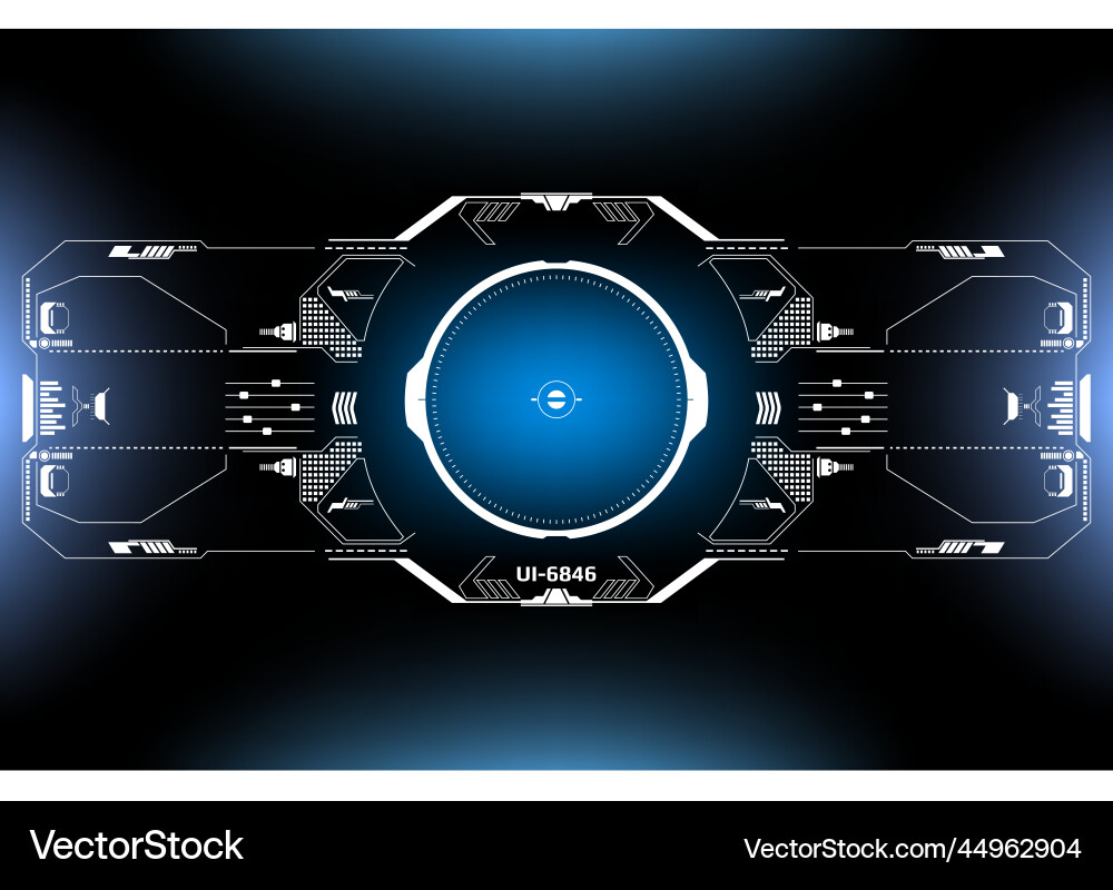 Hud futuristic technology interface screen element Hud futuristic technology interface screen element vector image