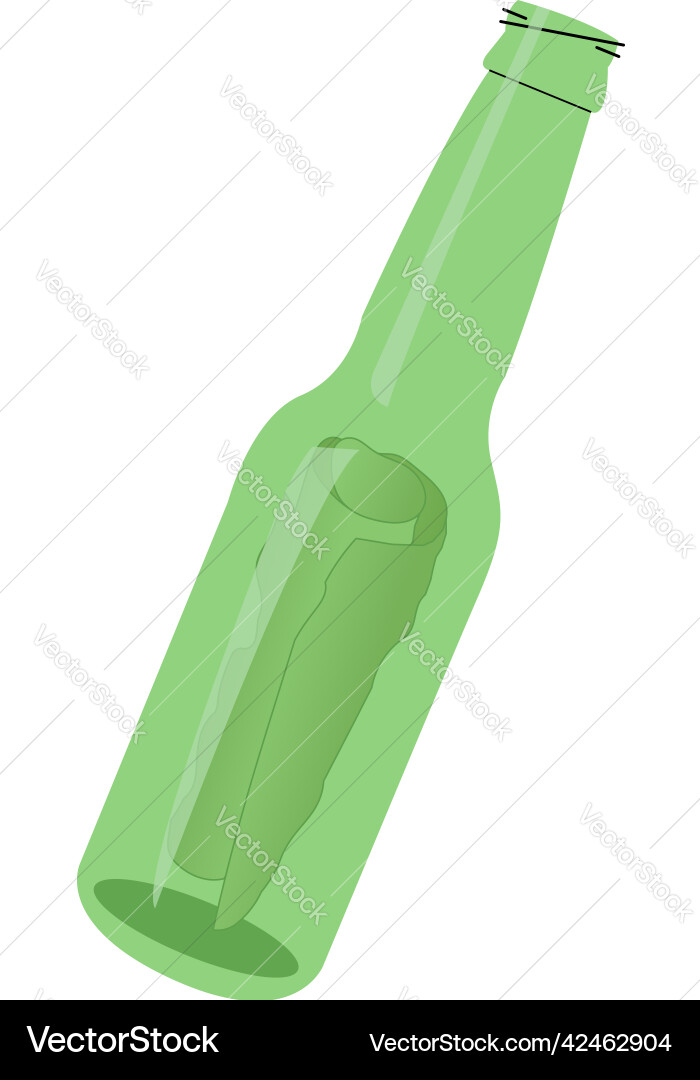 Message in a bottle isolated on white background Vector Image