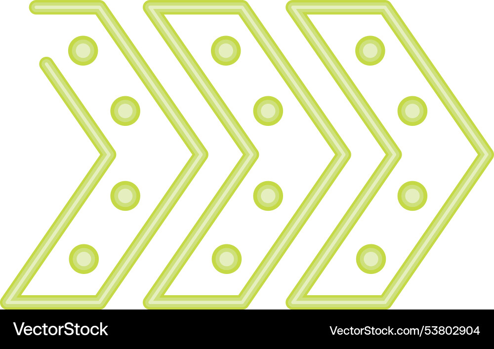 Neon arrow direction indicator Vector Image