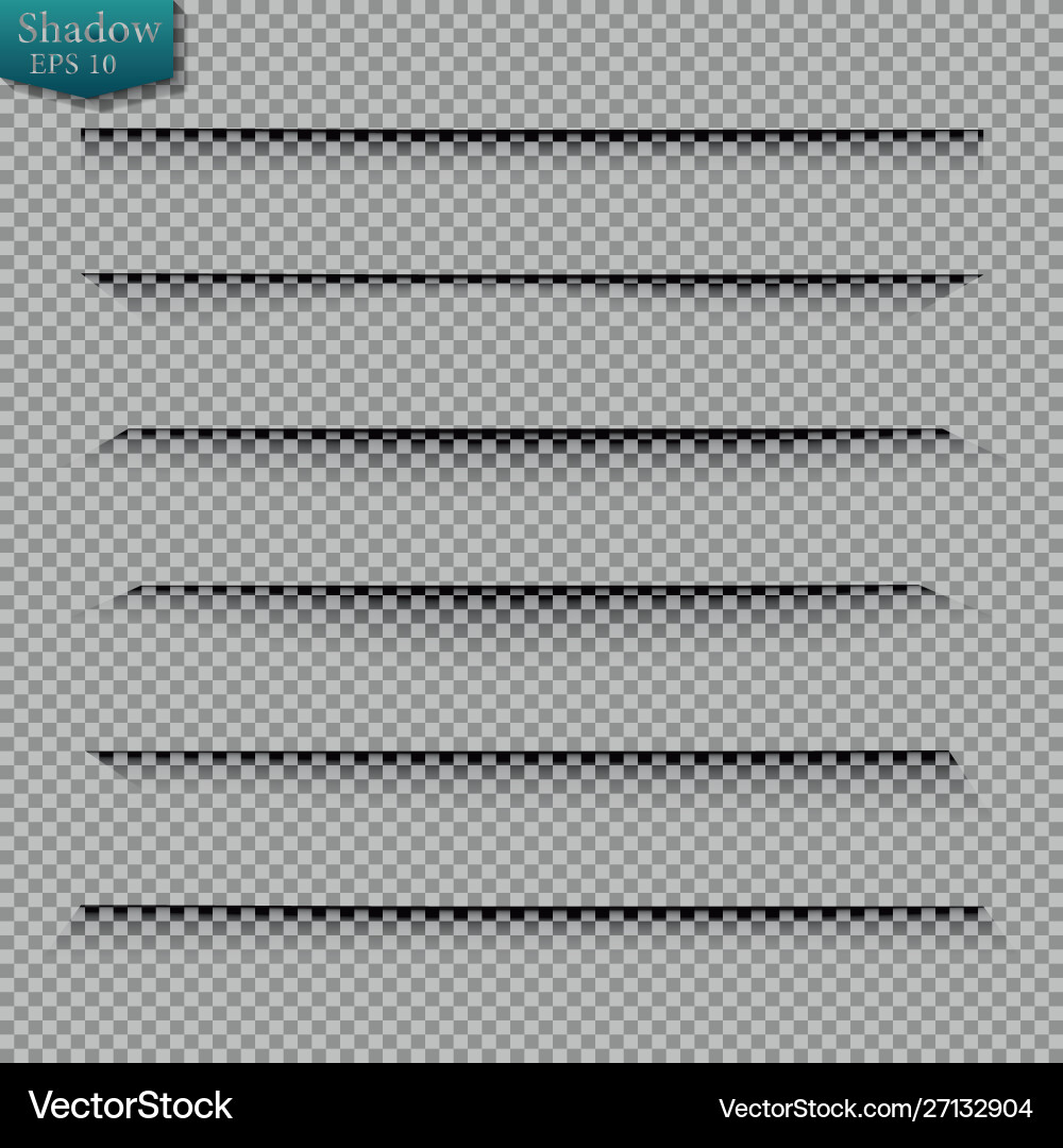 Page divider with transparent shadows isolated Page divider with transparent shadows isolated vector image