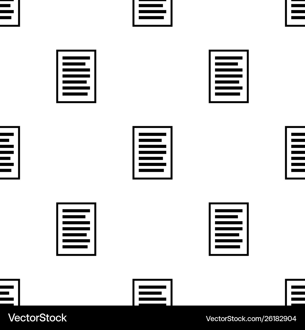 Seamless pattern with document icon on white Seamless pattern with document icon on white Vector Image