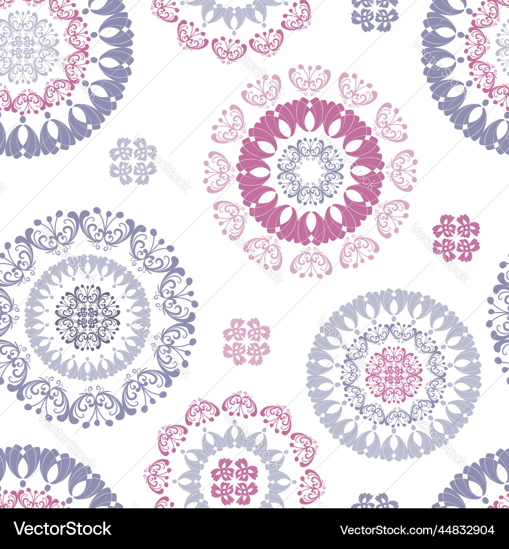 Seamless pattern with openwork gray-pink vector image
