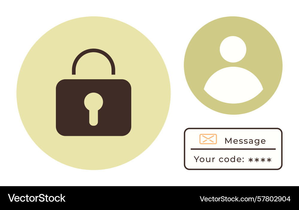 Secure access with lock icon user profile Secure access with lock icon user profile vector image