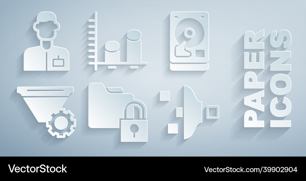 Set folder and lock hard disk drive hdd filter Set folder and lock hard disk drive hdd filter vector image