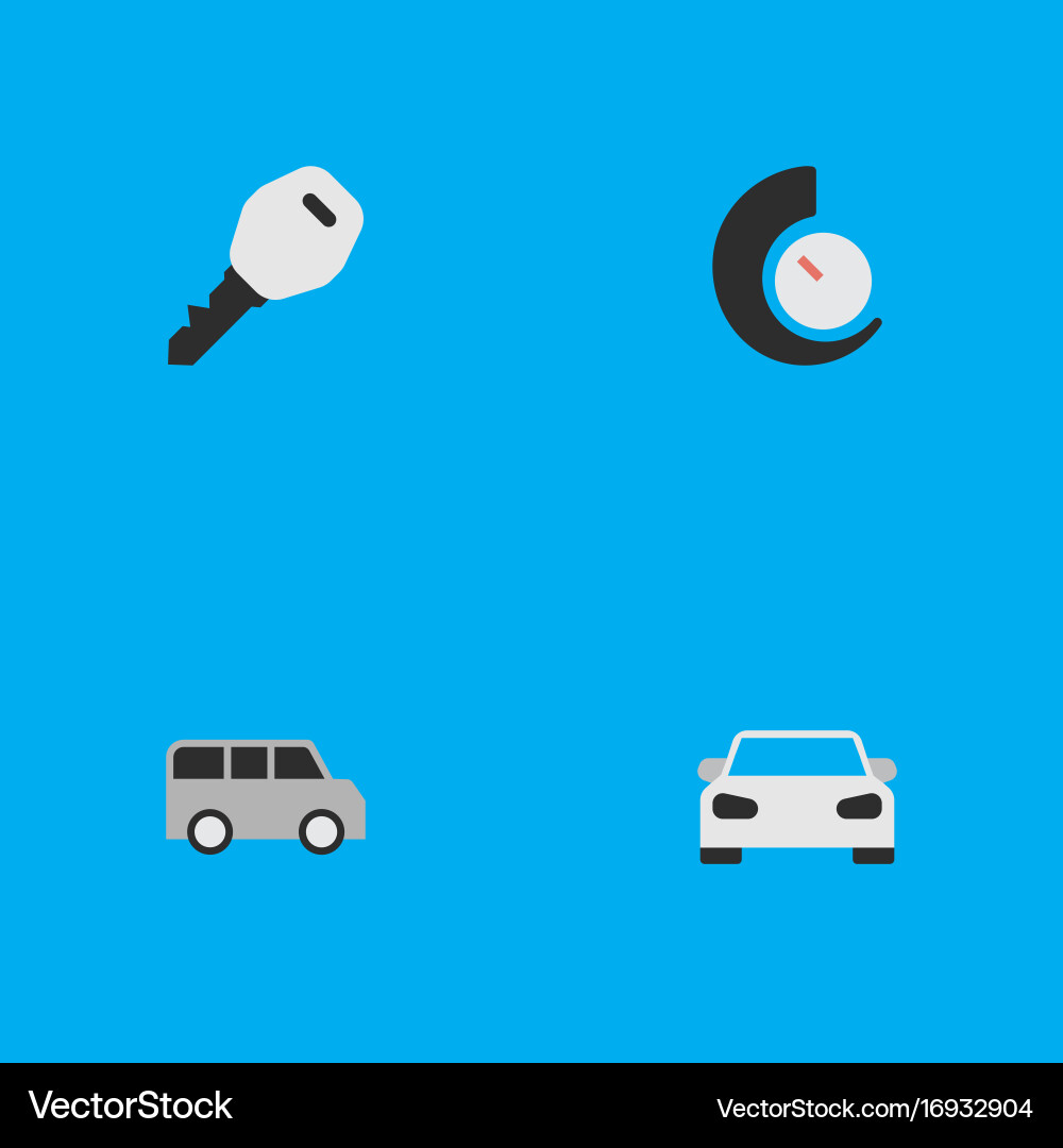 Set of simple traffic icons vector image
