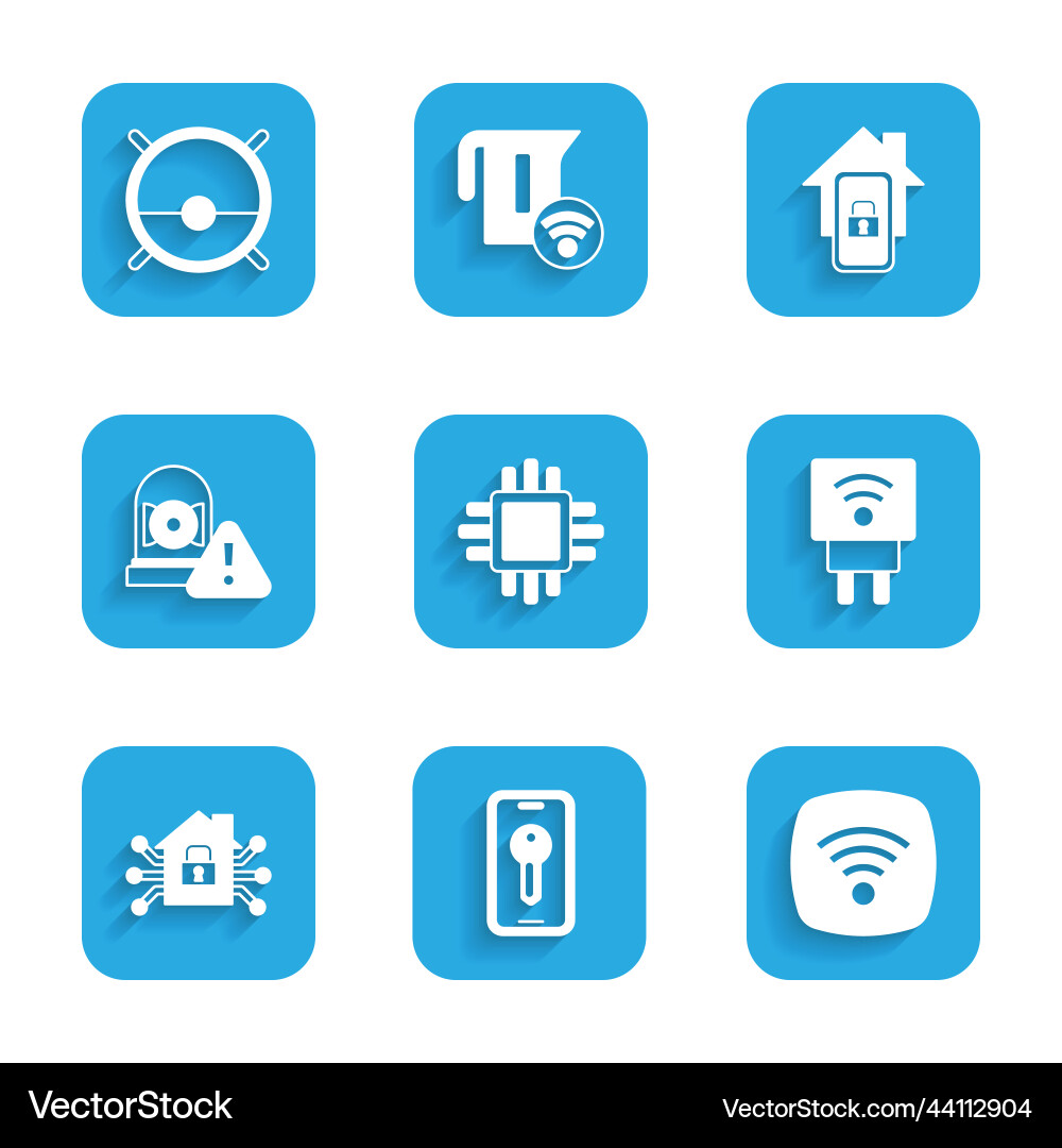 Set processor with cpu smart key wi-fi wireless Set processor with cpu smart key wi-fi wireless vector image