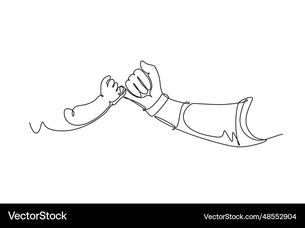 Single continuous line drawing gesture of father Single continuous line drawing gesture of father vector image