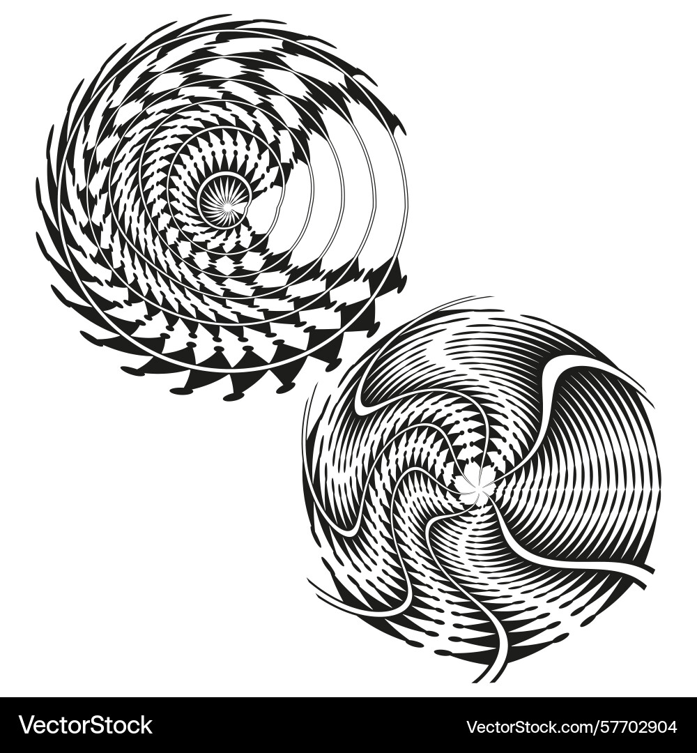 Swirling spiral shapes abstract vortex pattern Swirling spiral shapes abstract vortex pattern vector image