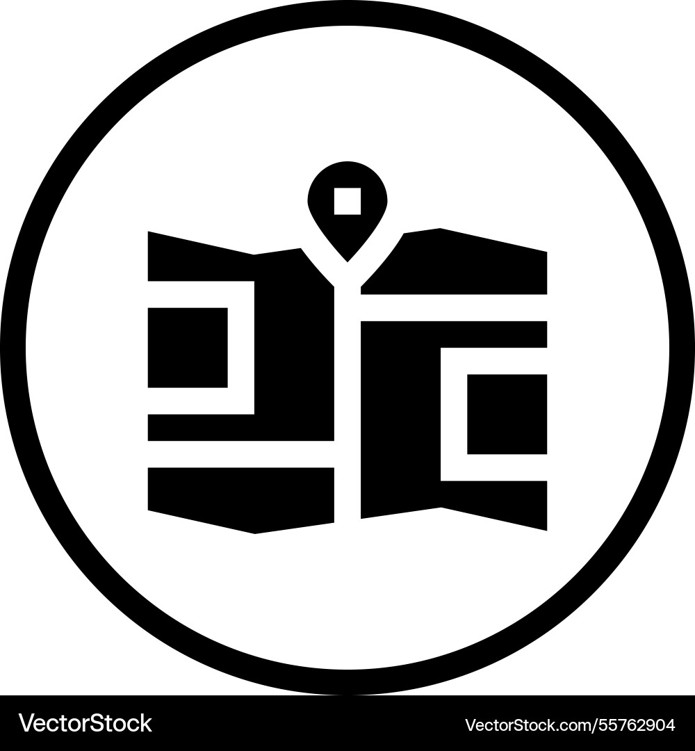 Tri folded map icon design Vector Image