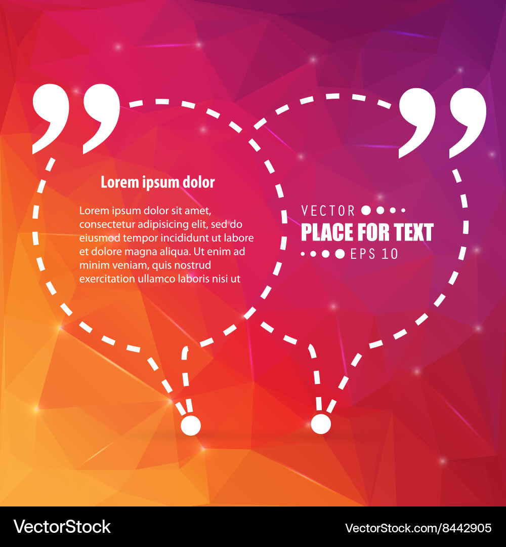 Abstract concept empty speech square quote vector image