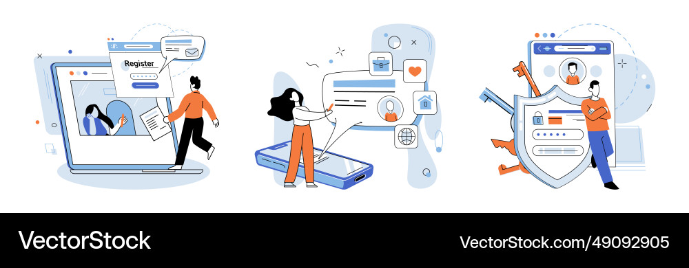 Account login two-factor authentication adds Account login two-factor authentication adds vector image