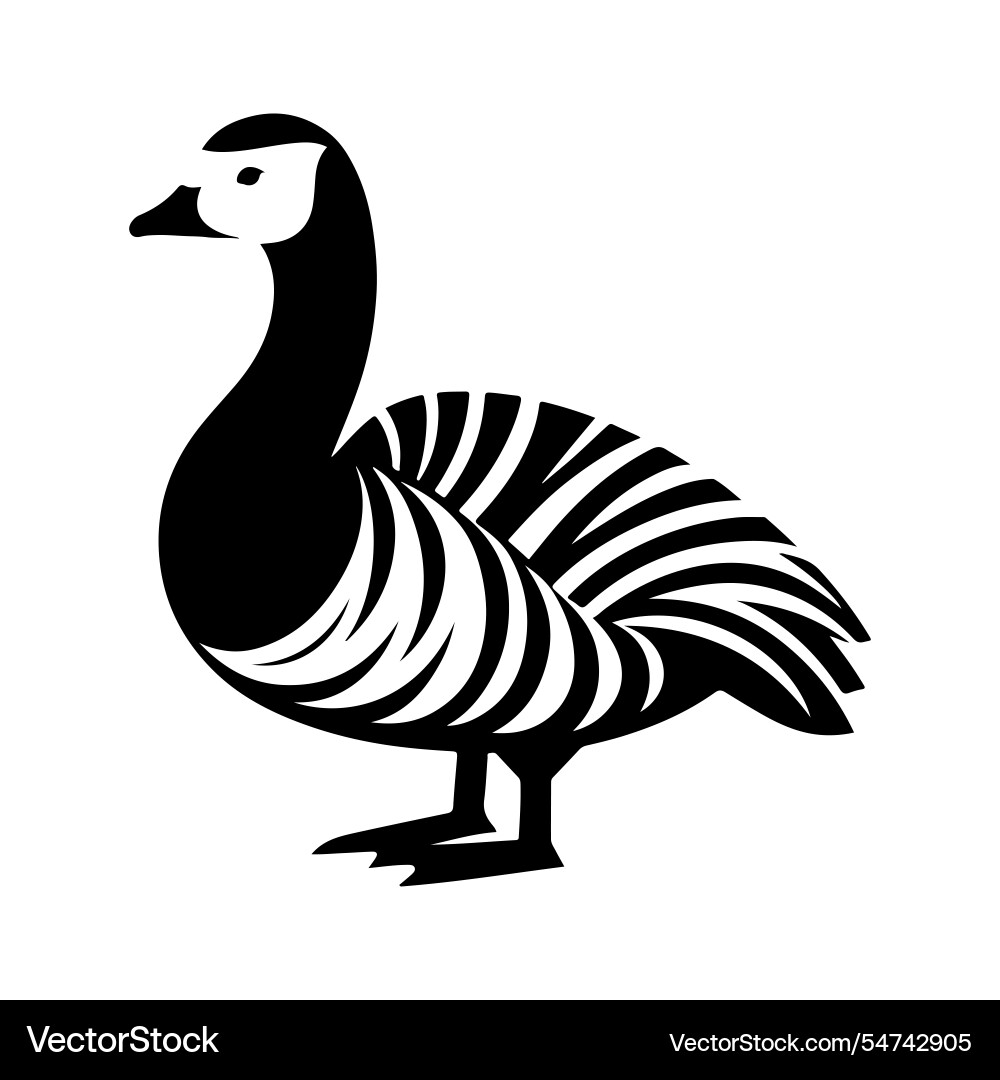 Barnacle goose silhouette - perfect for graphic Vector Image