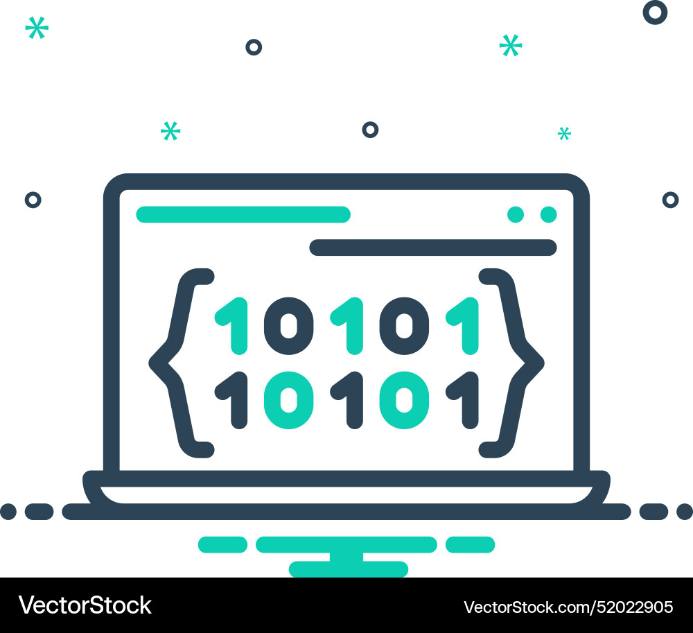 Binary code Vector Image