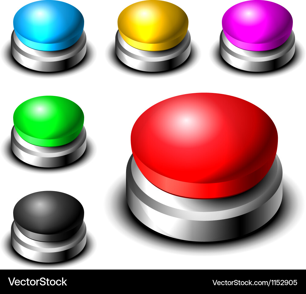 Colorful Button Set vector image