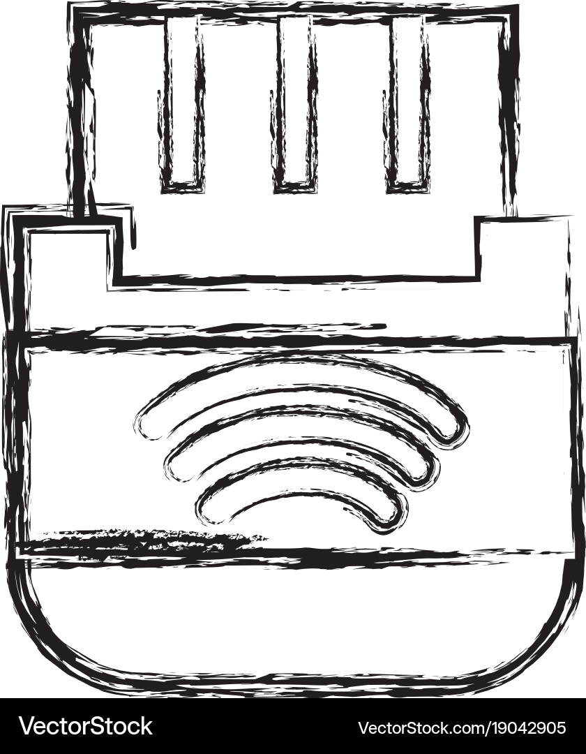 Figure usb memory technology to save data vector image