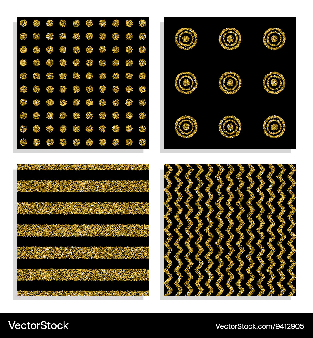 Gold Dot Seamless Pattern vector image