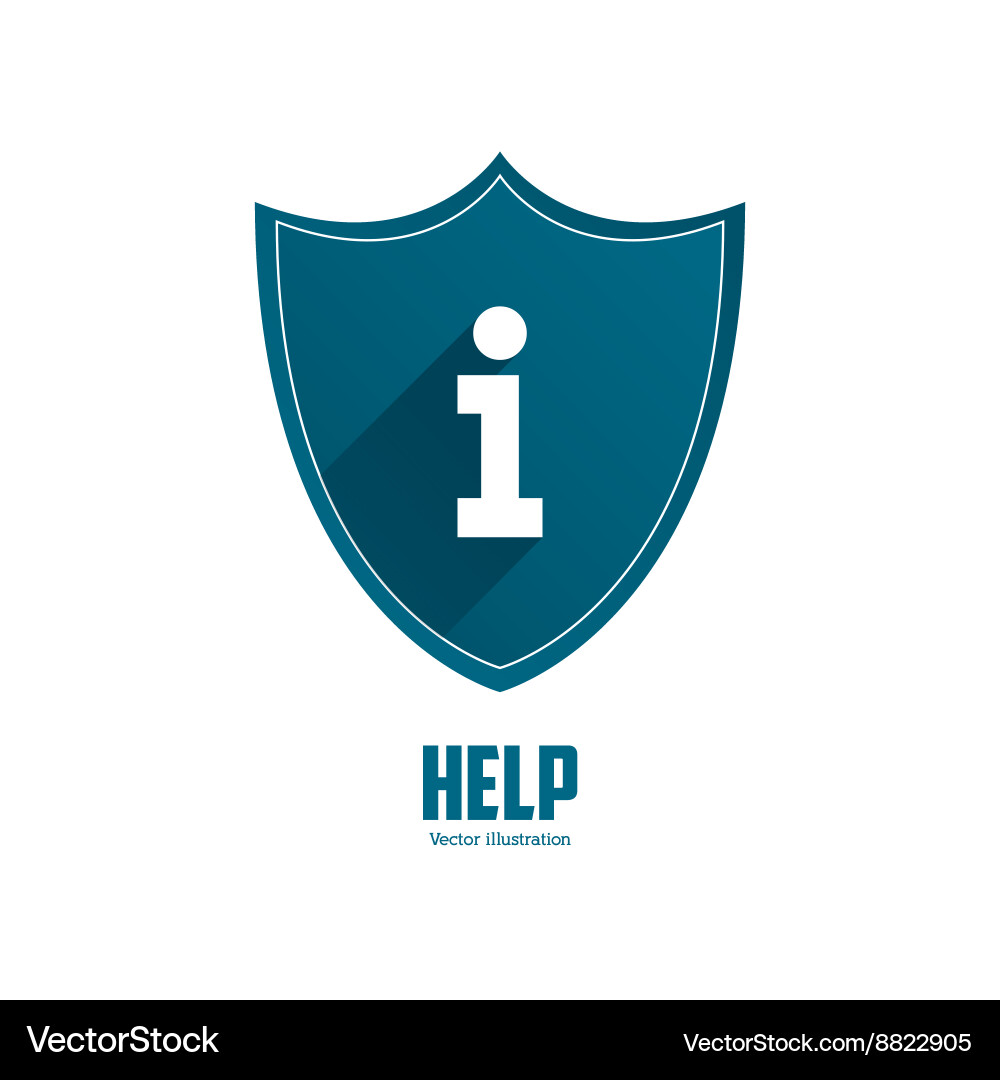 Help design question mark icon flat Vector Image