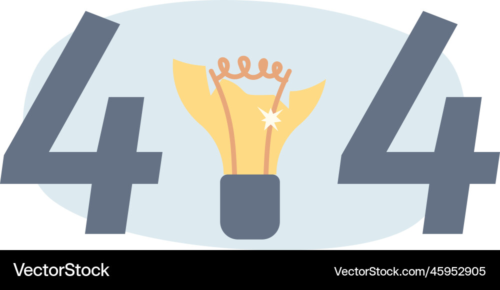 Light bulb failure empty state Light bulb failure empty state vector image