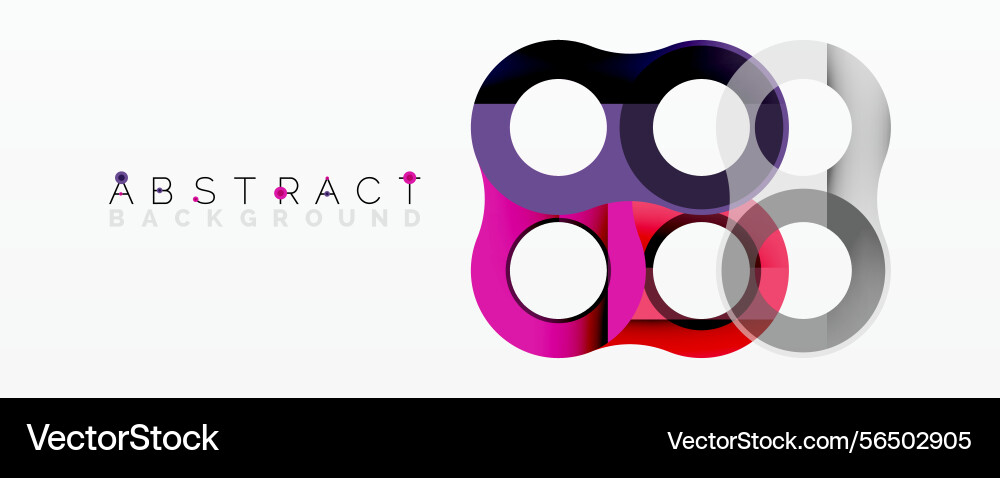 Modern abstract design features overlapping Vector Image