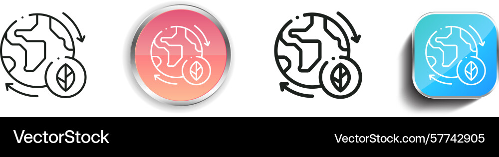 Replant icon thin linear regular and button style Replant icon thin linear regular and button style vector image