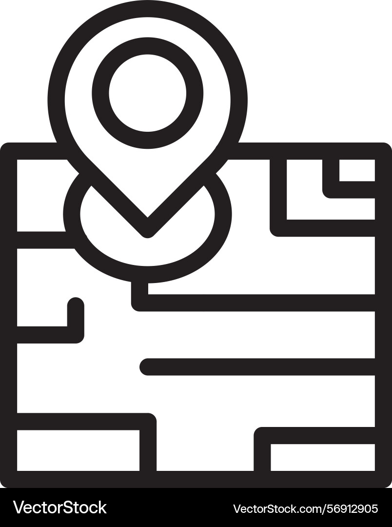 Roadmap linear style icon design vector image