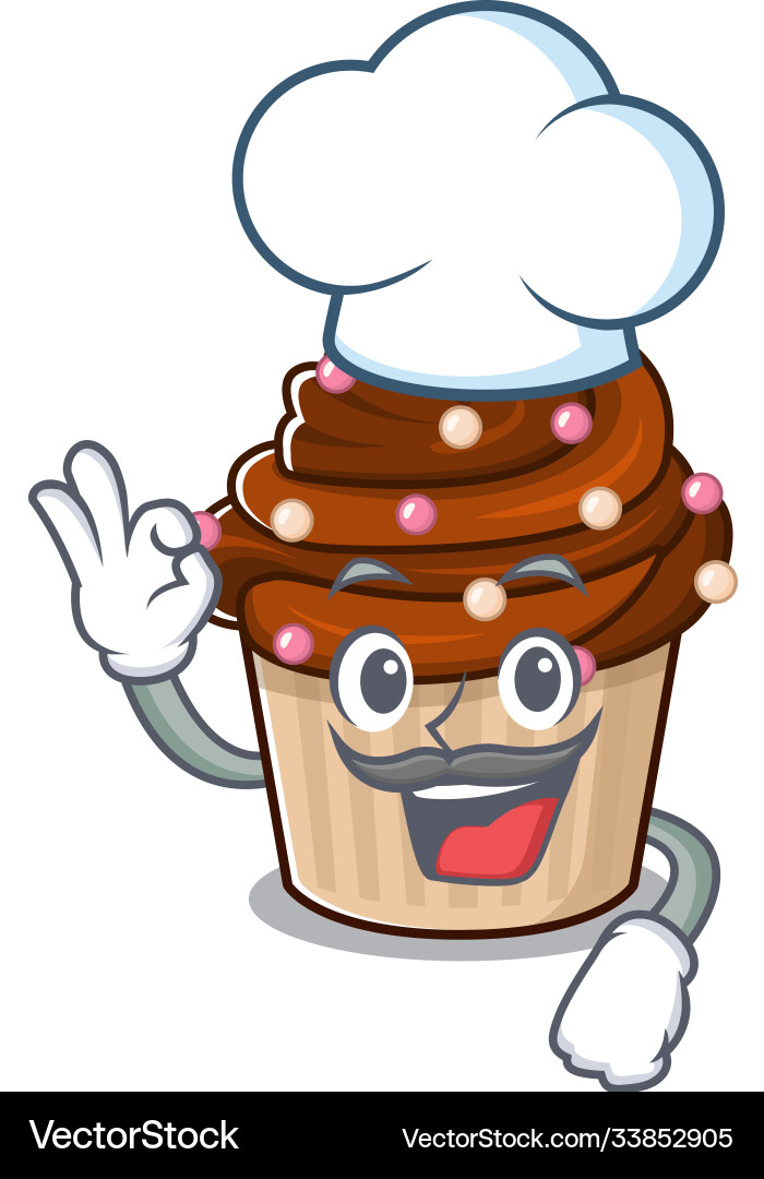 Schokolade Cupcake Cartoon Charakter arbeiten Schokolade Cupcake Cartoon Charakter arbeiten vektorbild