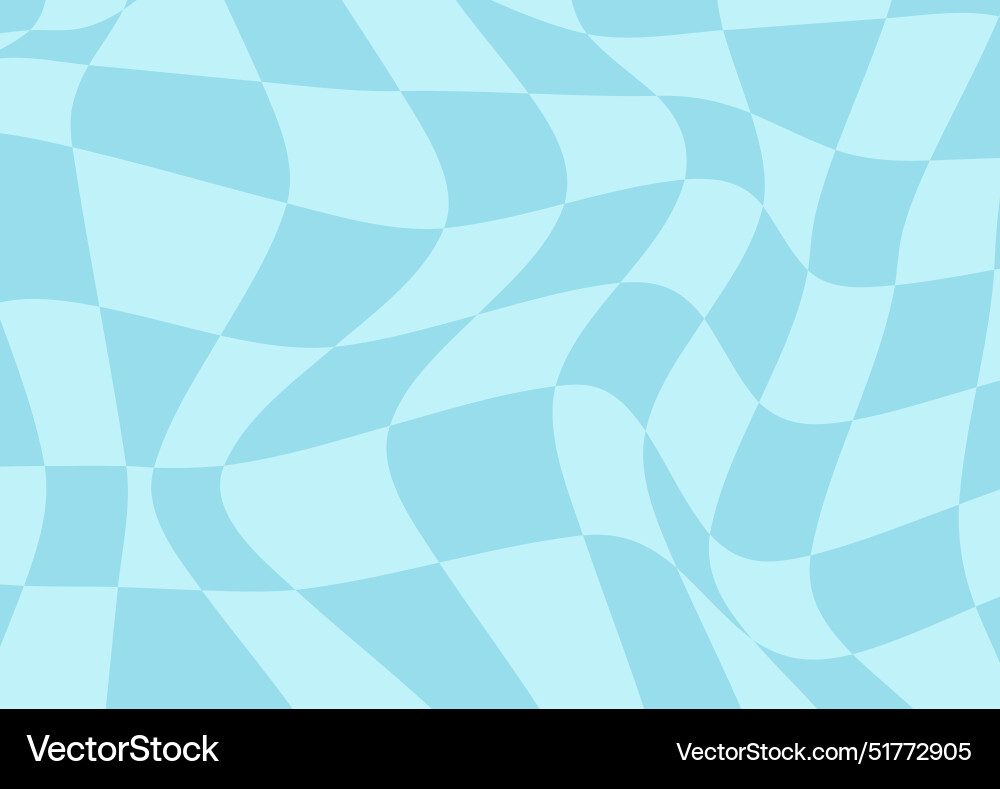 Y2k retro background distorted checkered wavy vector image