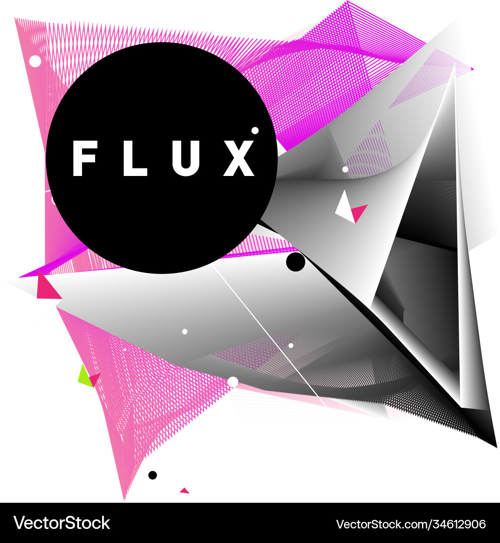 3d colorful wave background dynamic flux effect Vector Image
