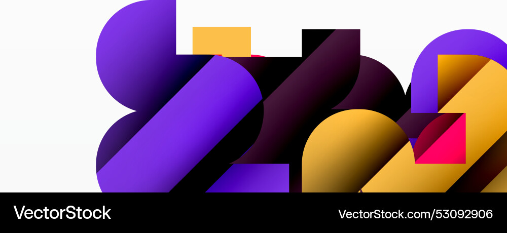 Abstract background colorful geometric curve Vector Image