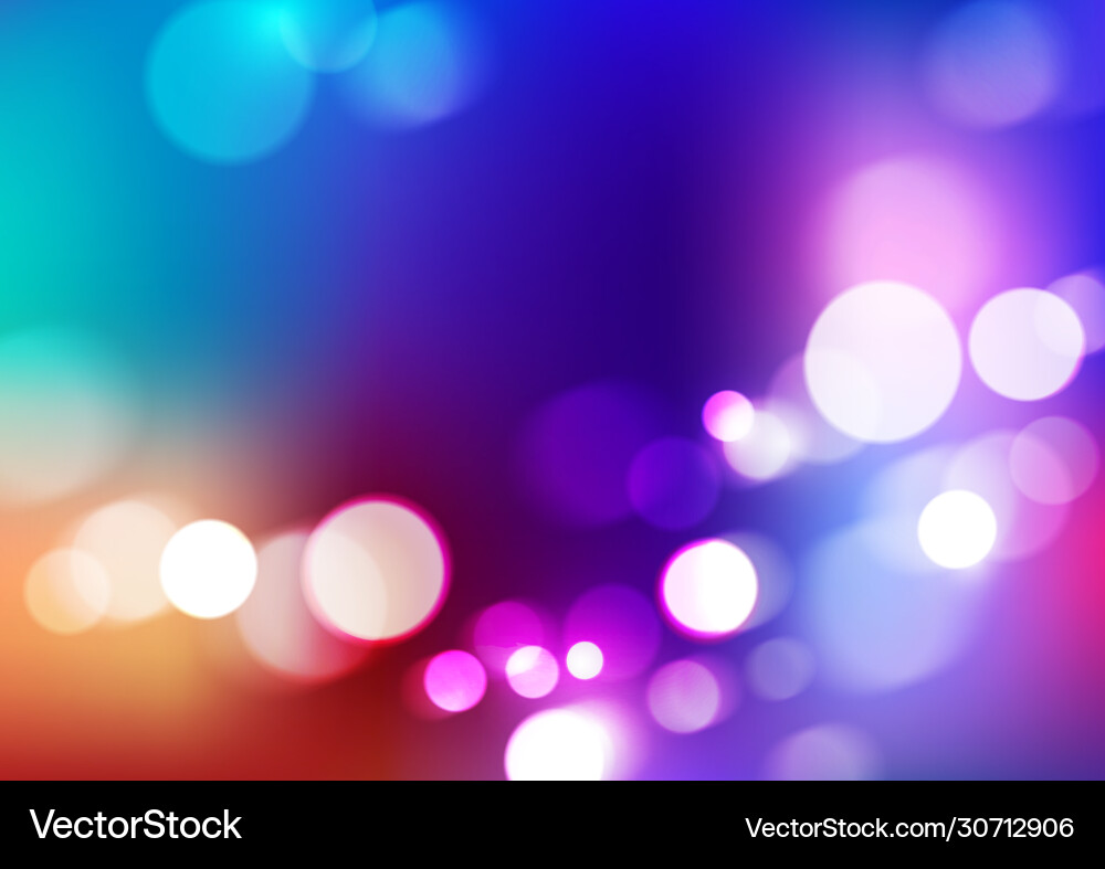 Abstract bokeh lights on colorful background Abstract bokeh lights on colorful background vector image