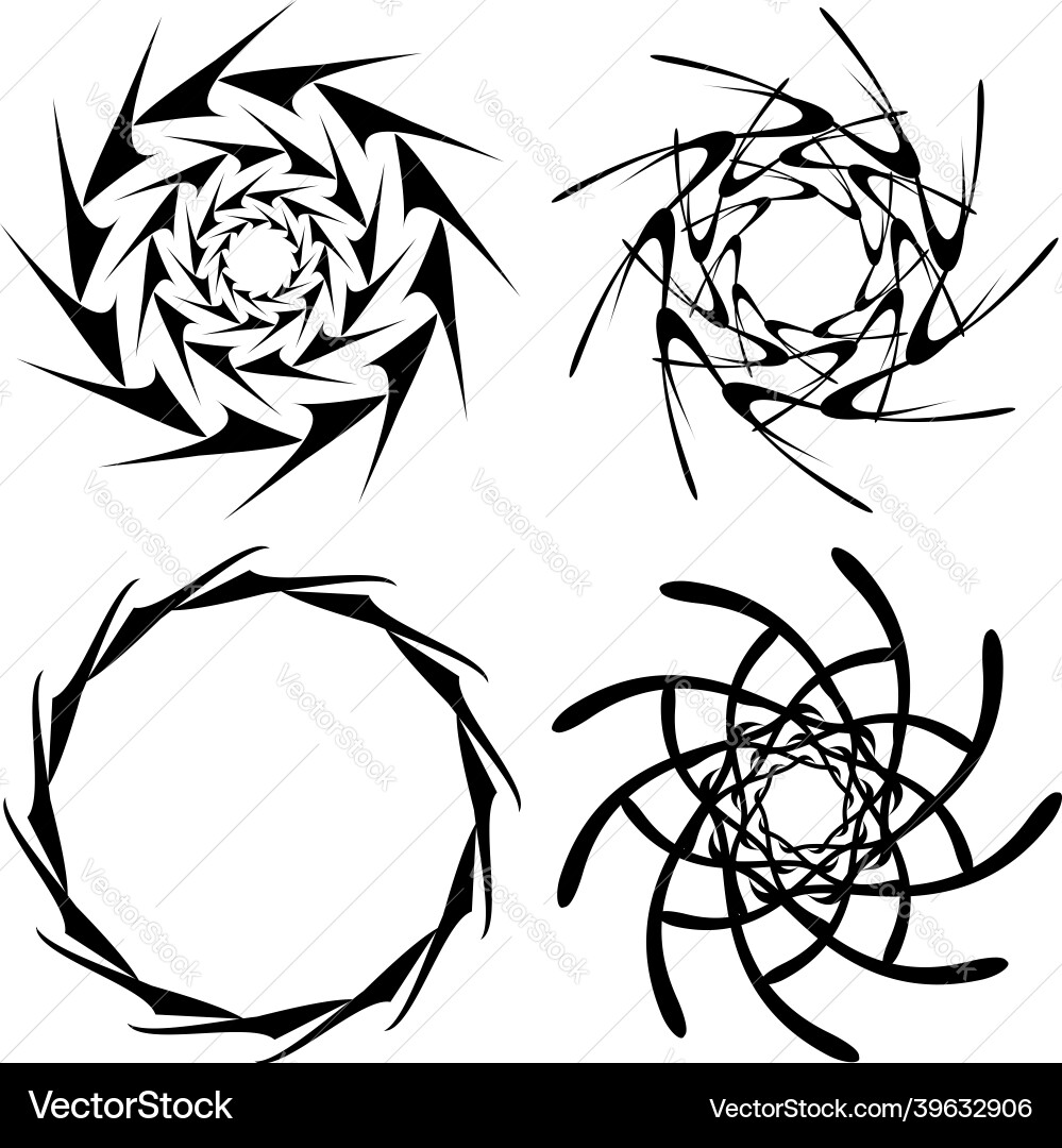 Abstract circular drawing amorphous nonfigurative Vector Image