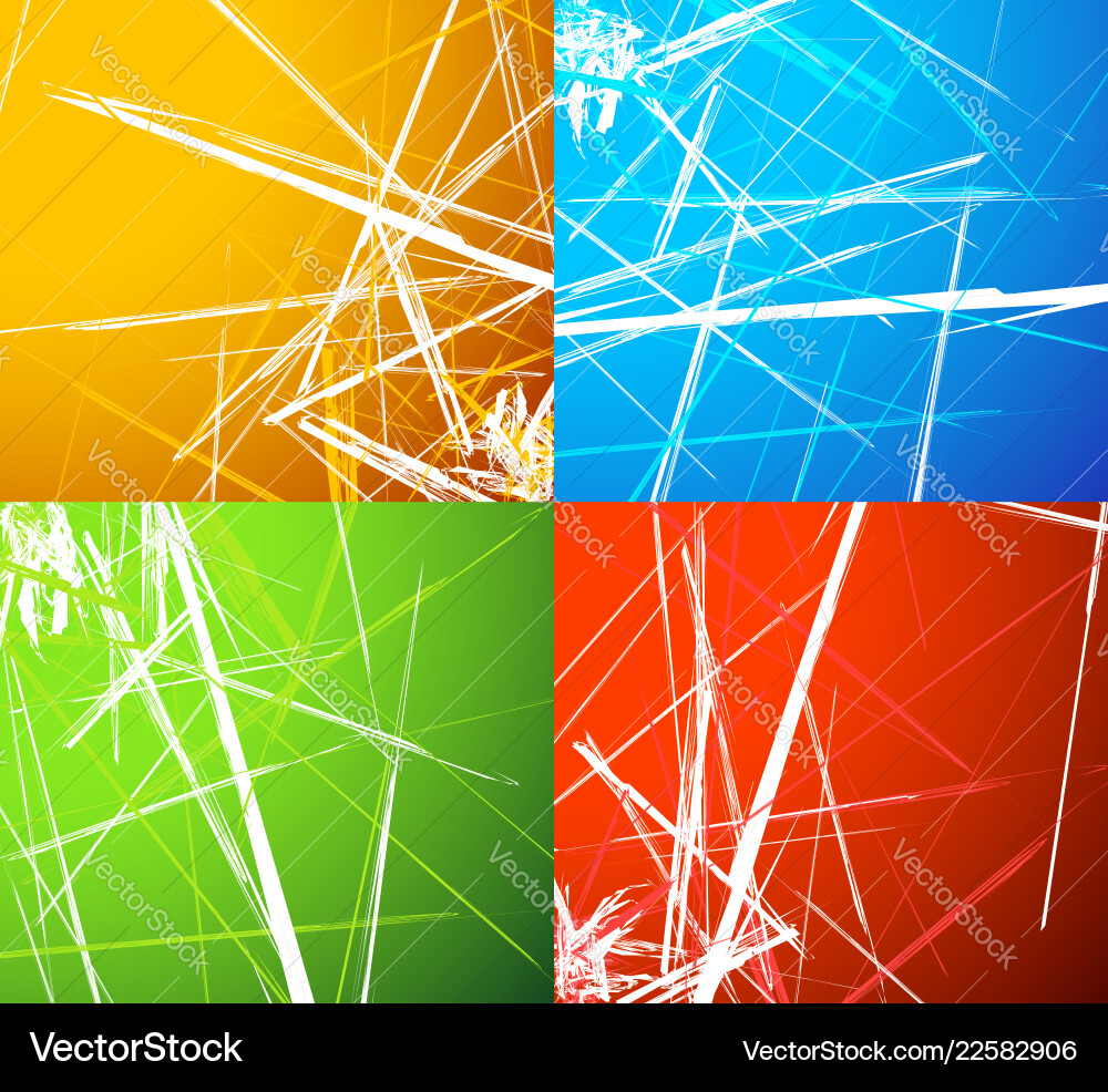 Abstract geometric with random chaotic elements Vector Image