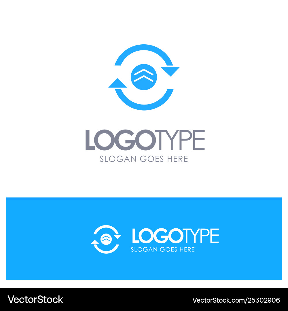 Arrow refresh reload computing blue logo Arrow refresh reload computing blue logo vector image