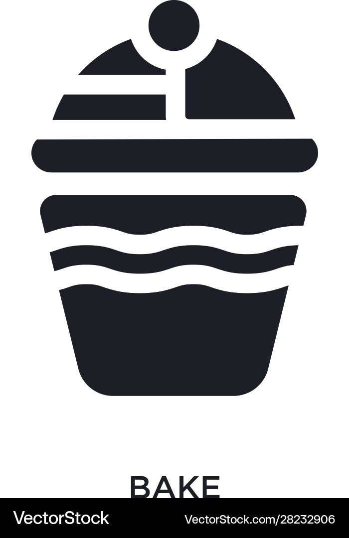 Black bake isolated icon simple element from Vector Image