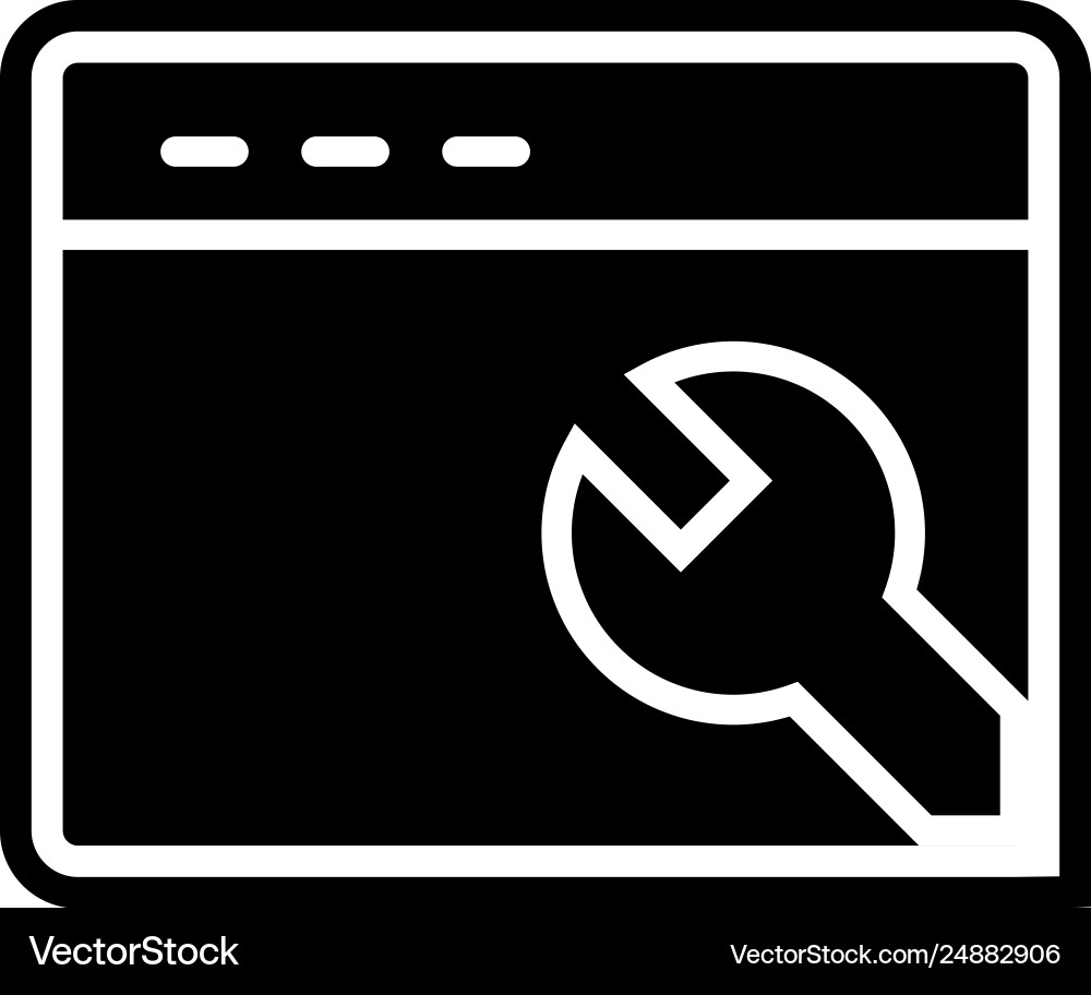 Browser settings icon design vector image