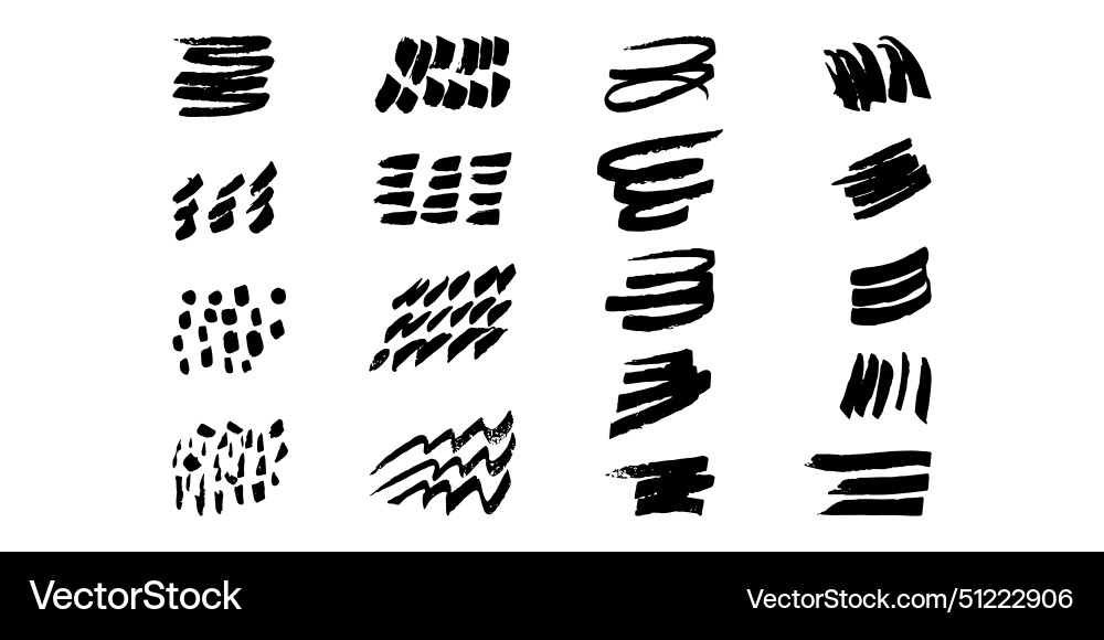 Brushes and elements for notes highlighting text Brushes and elements for notes highlighting text Vector Image