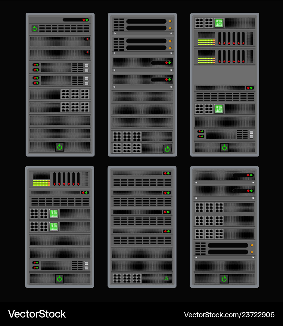 Computer for a crypto server Computer for a crypto server vector image