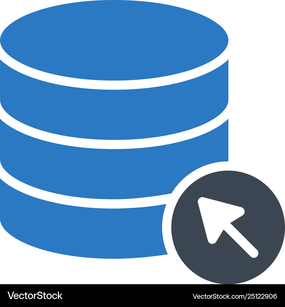 Database Cursor Icon vector image